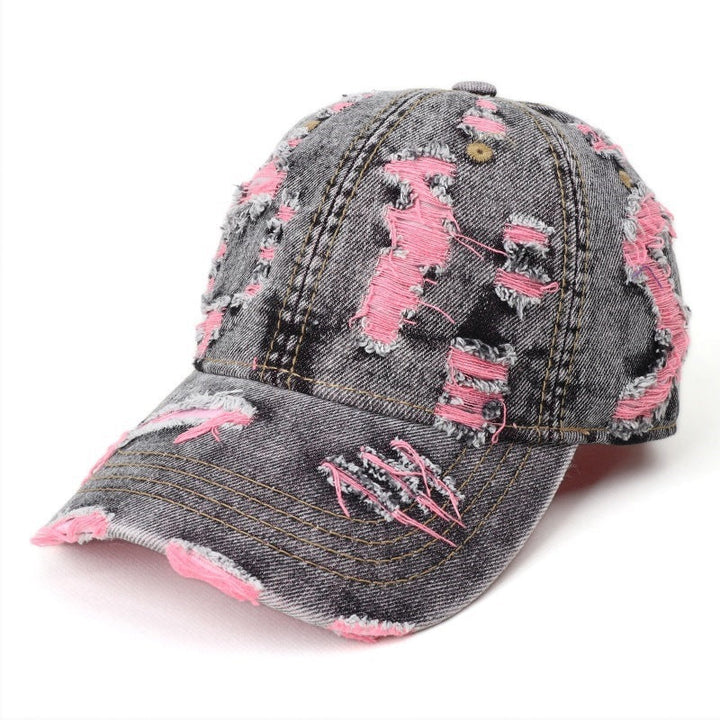 Women's Distressed Denim Baseball Cap Kalsten