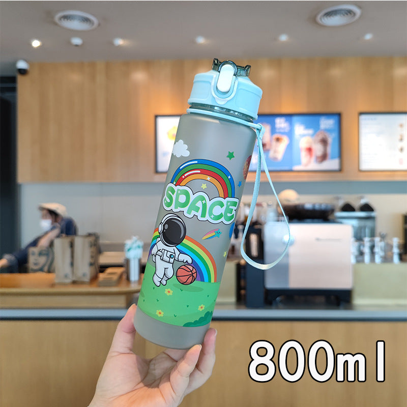 Women's water bottle in space design with practical carrying strap Kalsten