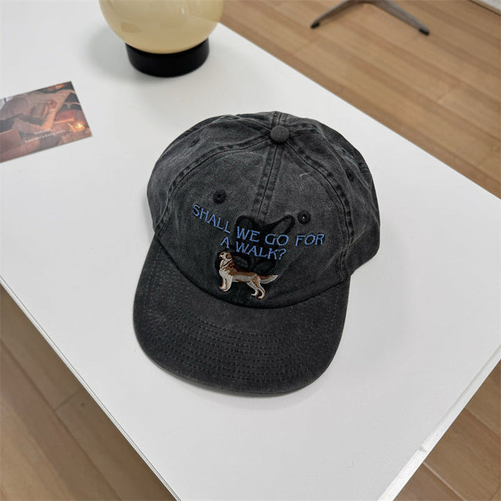 Unisex Funny Embroidered Dog-Themed Cap Kalsten
