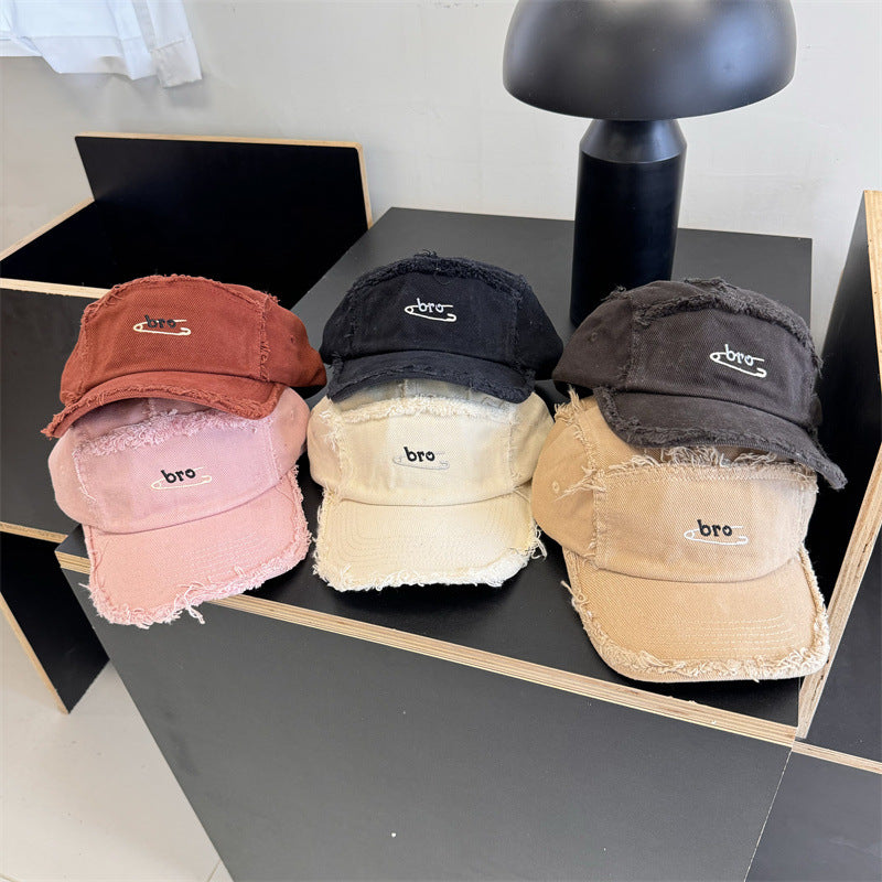 Men's Distressed Denim Snapback Cap Kalsten