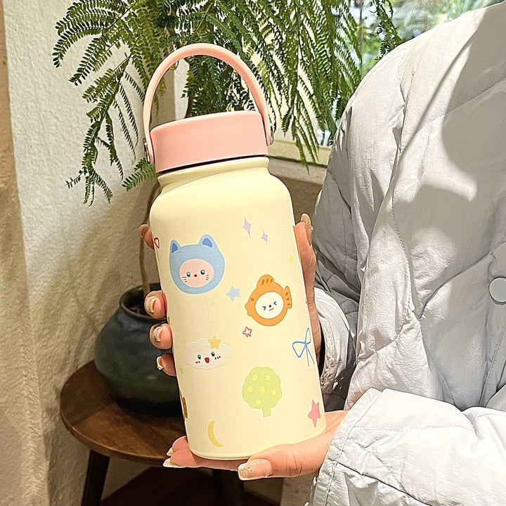 Women’s insulated bottle with practical carrying bag and playful design Kalsten