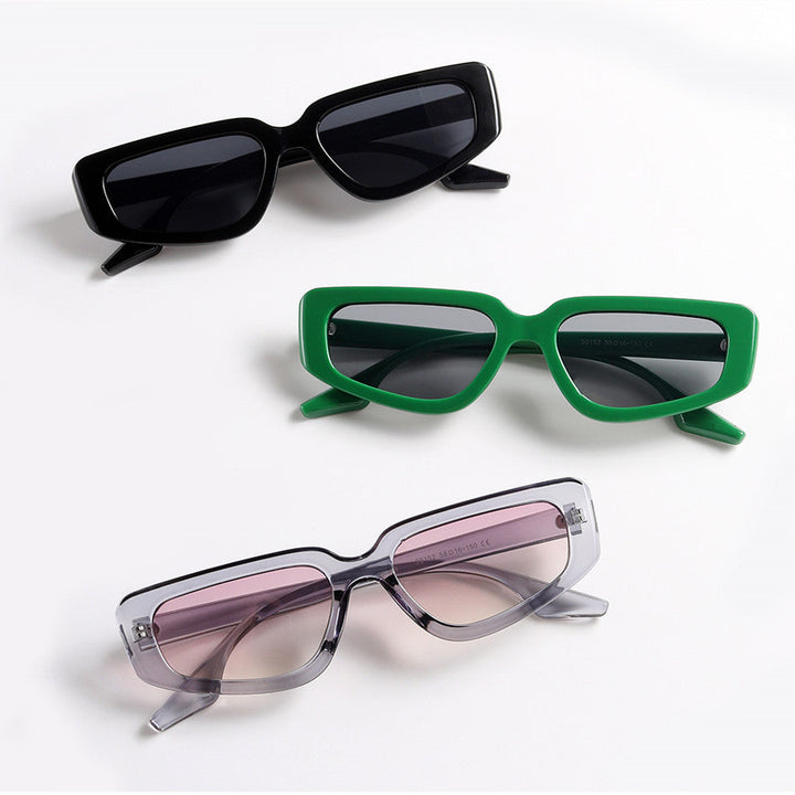 Women's stylish square sunglasses with modern high-gloss plastic frame Kalsten