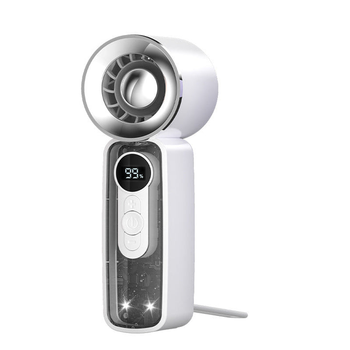 Cooling portable bladeless handheld fan with digital battery display and USB rechargeable Kalsten