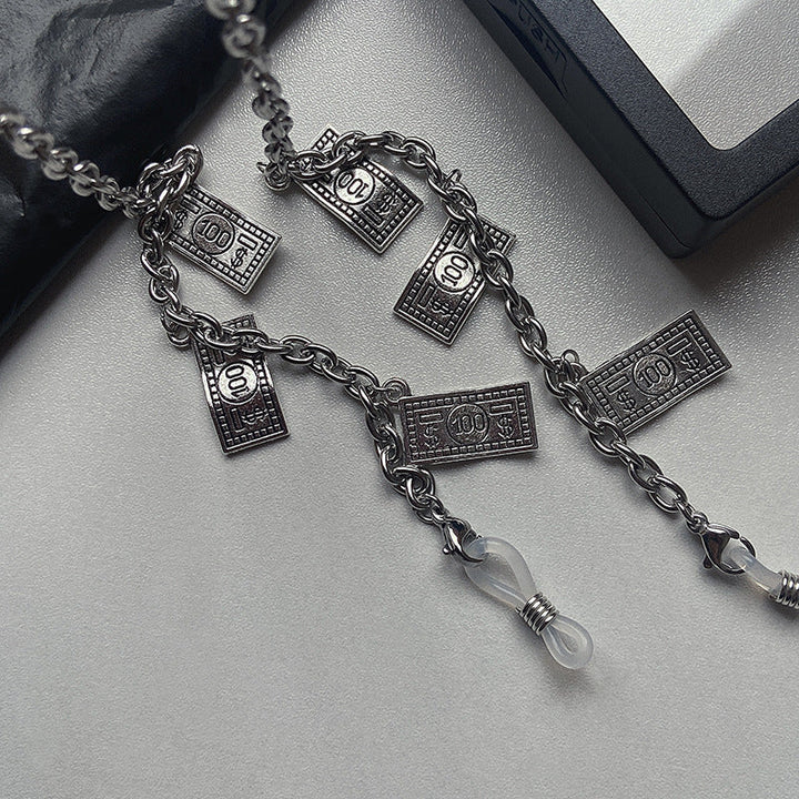 Trendy necklace with banknote pendants Kalsten