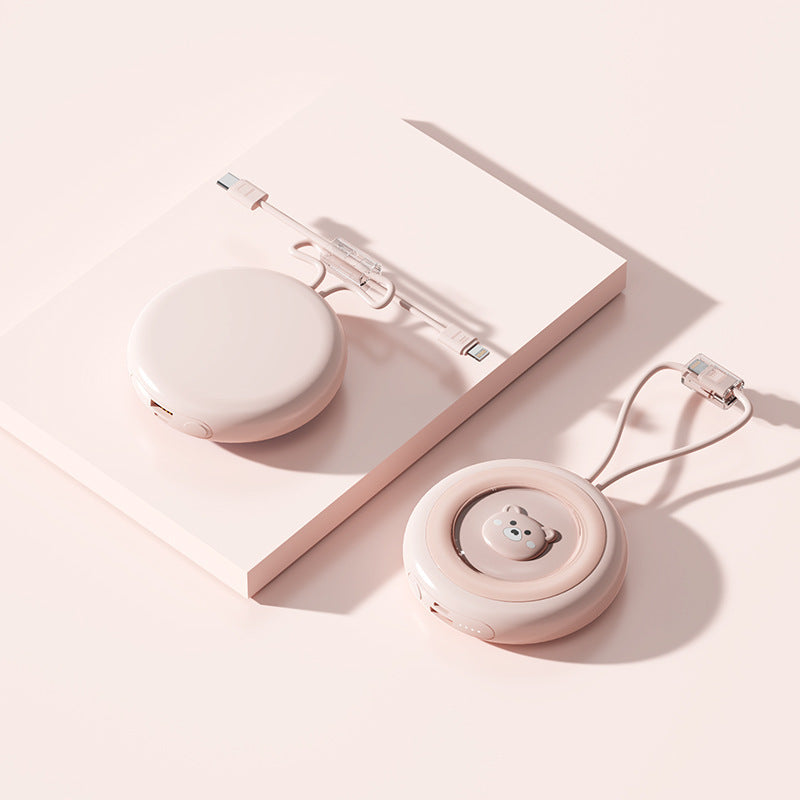 Compact power bank with integrated charging cable and stylish design Kalsten
