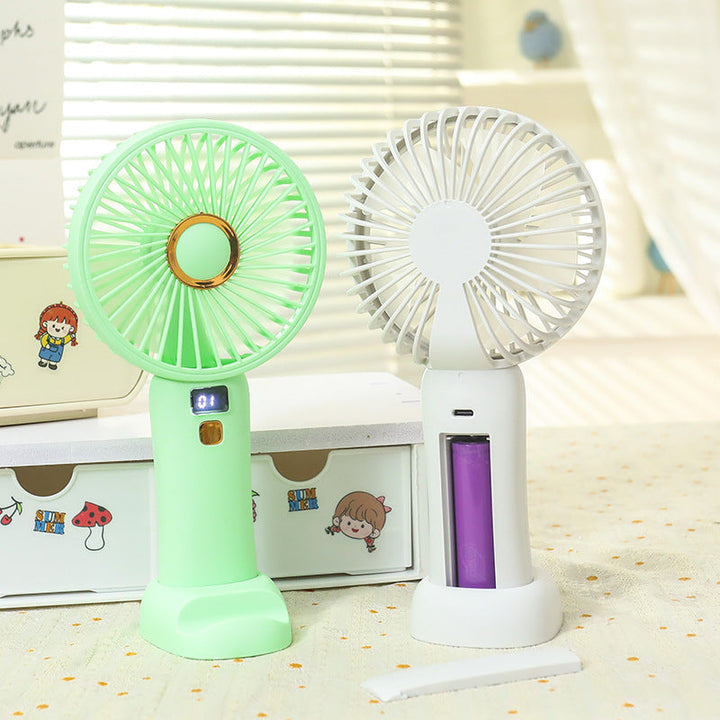 Women's Portable Hand Fan with Energy-Efficient USB Charging Function Kalsten