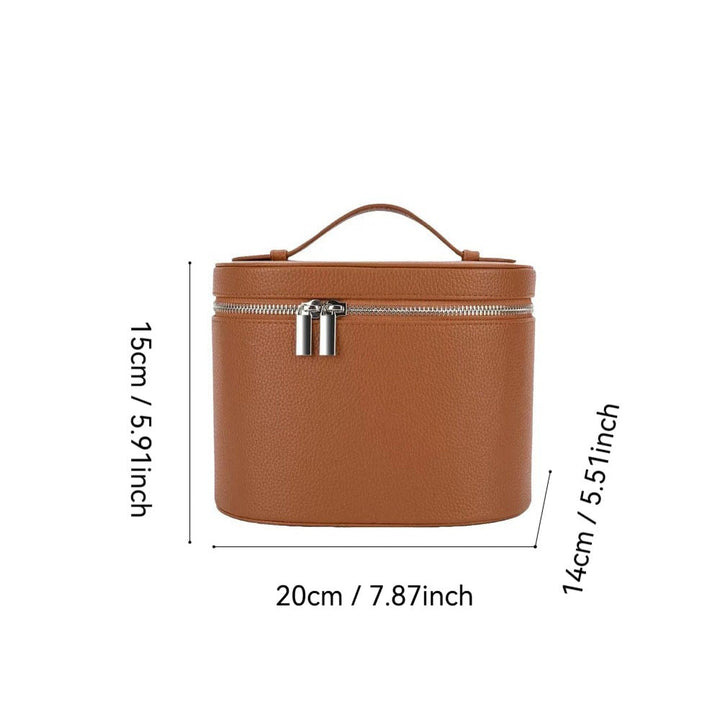 Cosmetic bag with practical carrying handle and double zipper Kalsten