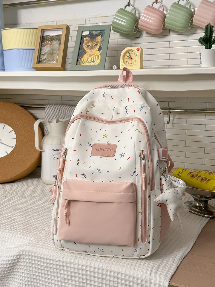 Versatile Patterned School Backpack