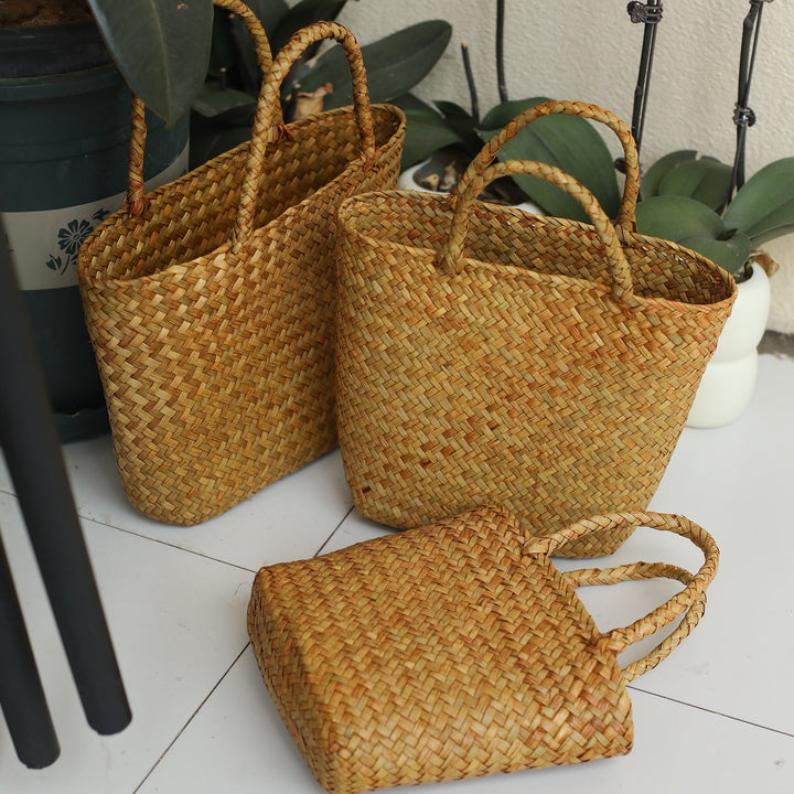 Unisex Handwoven Shopping Basket Kalsten