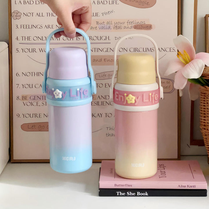 Women's plastic insulated bottle with ergonomic handle Kalsten