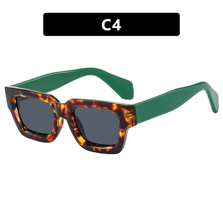 Ladies fashionable rectangular sunglasses with wide frame and protective UV filter Kalsten