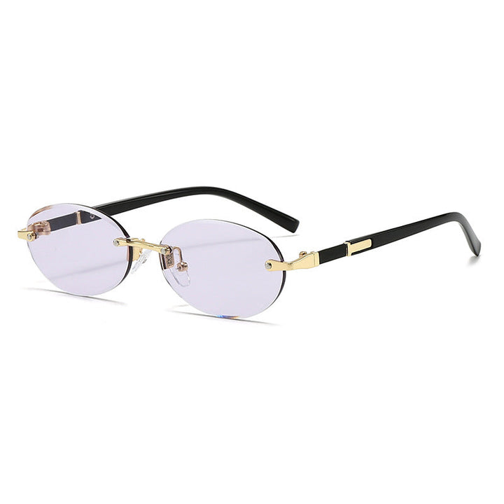 Women’s fashionable oval sunglasses with trendy metal frame Kalsten
