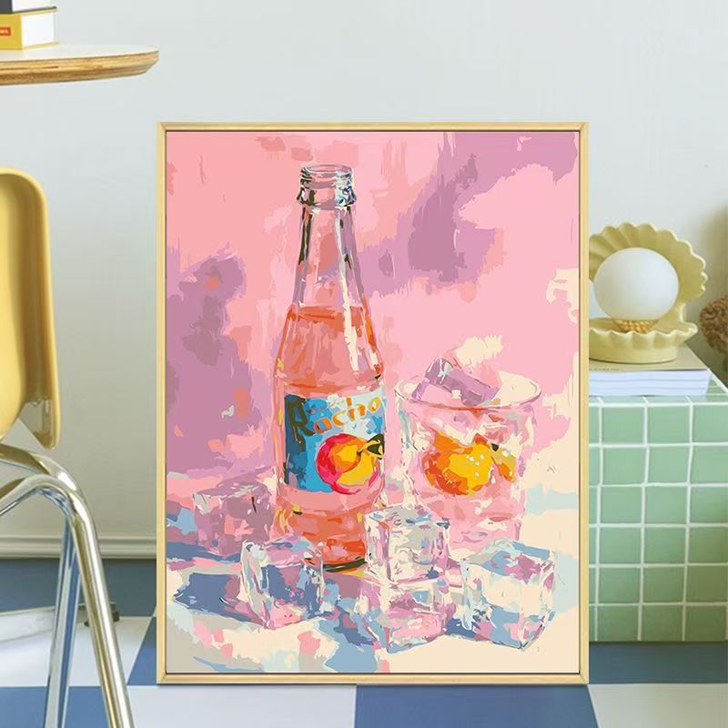 Retro-Inspired Beverage Bottle Canvas Art Kalsten