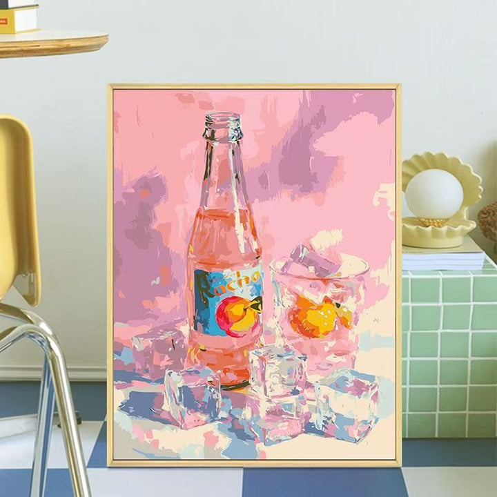 Retro-Inspired Beverage Bottle Canvas Art Kalsten