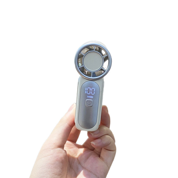 Unisex nan compact USB rechargeable bladeless handheld fan with digital LED display Kalsten