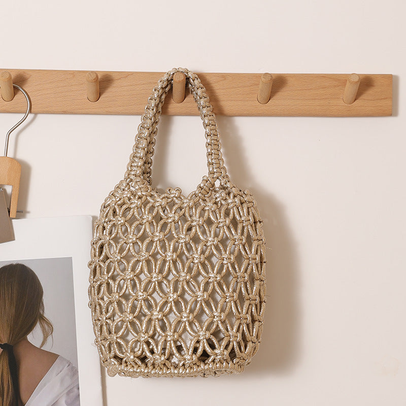 Trendy Shopper Bag with Unique Mesh Design Kalsten