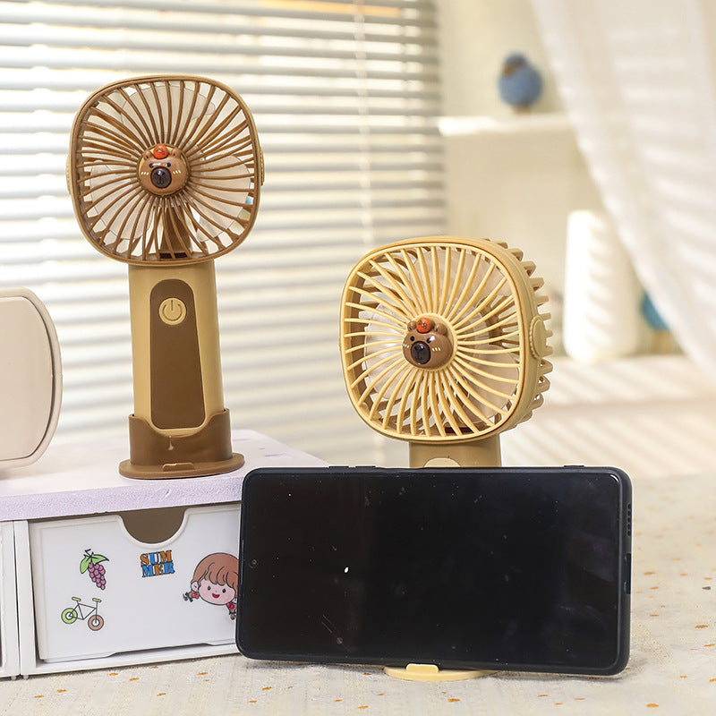 Ladies Compact Hand Fan with Spray Function and USB Charging Option Kalsten