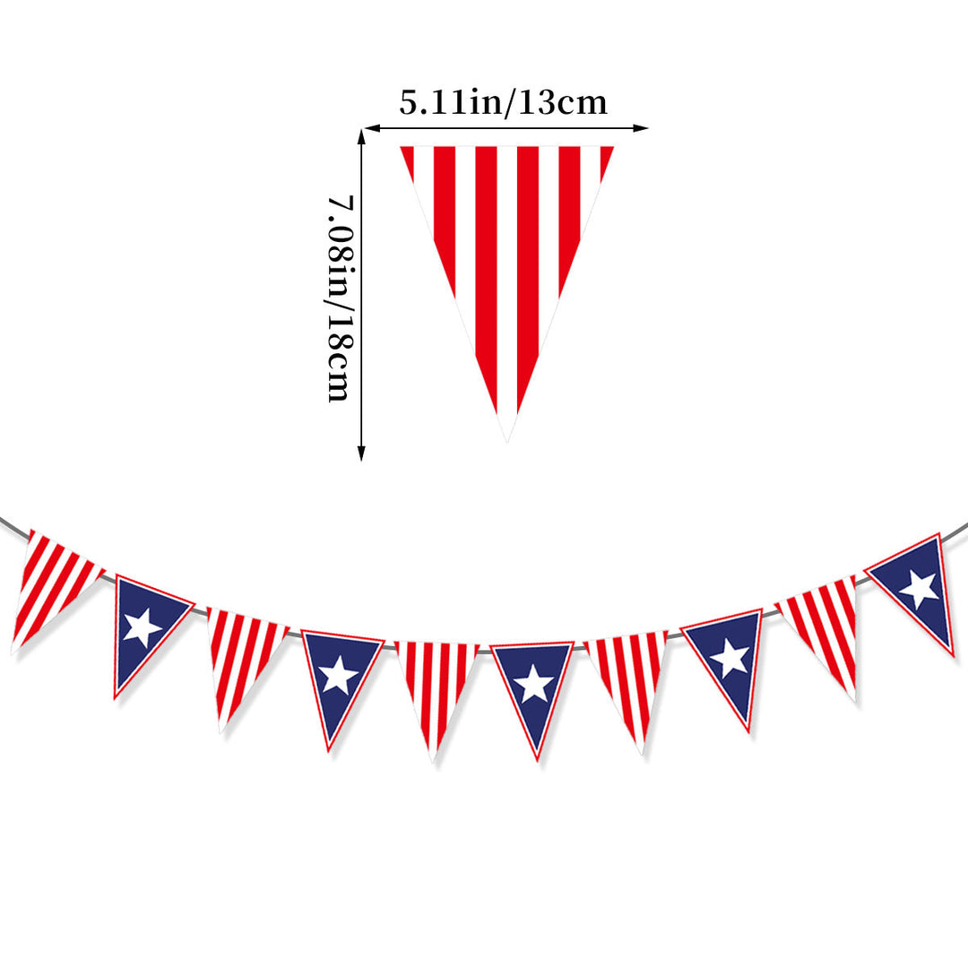 Unisex nan Pappteller Set with patriotic star stripe motif and convenient plate size Kalsten