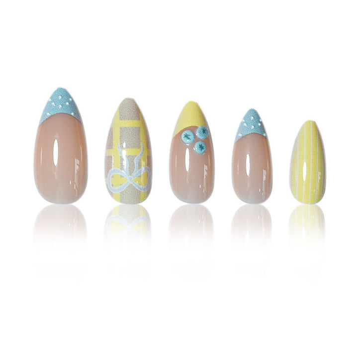 Designer Press-On Nail Art Set with Unique Patterns Kalsten