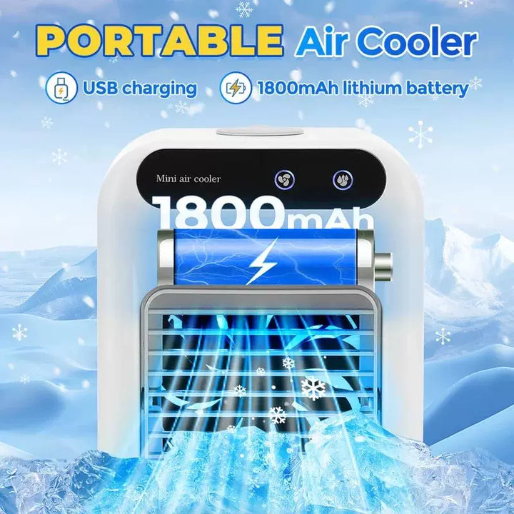 Unisex One Size USB-powered desktop vaporizer cold air cooler and humidifier with refillable top-fill tank adjustable directional louvers quiet operation Kalsten