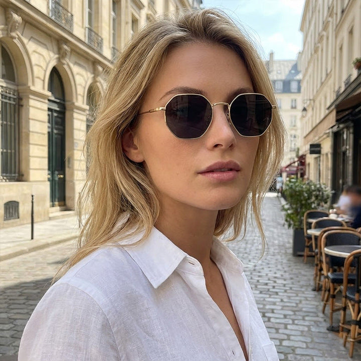 Women’s geometric sunglasses with high-quality UV protection lenses Kalsten