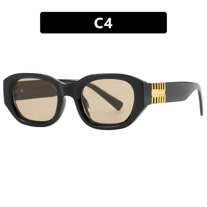 Women's fashionable sunglasses with unique, geometric design and elegant accents Kalsten