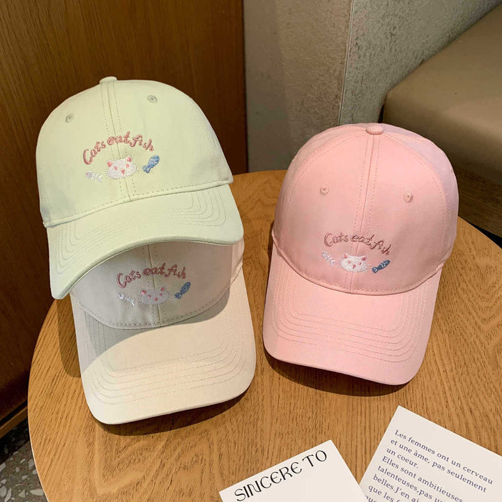Women's Embroidered Cat-Themed Baseball Cap Kalsten