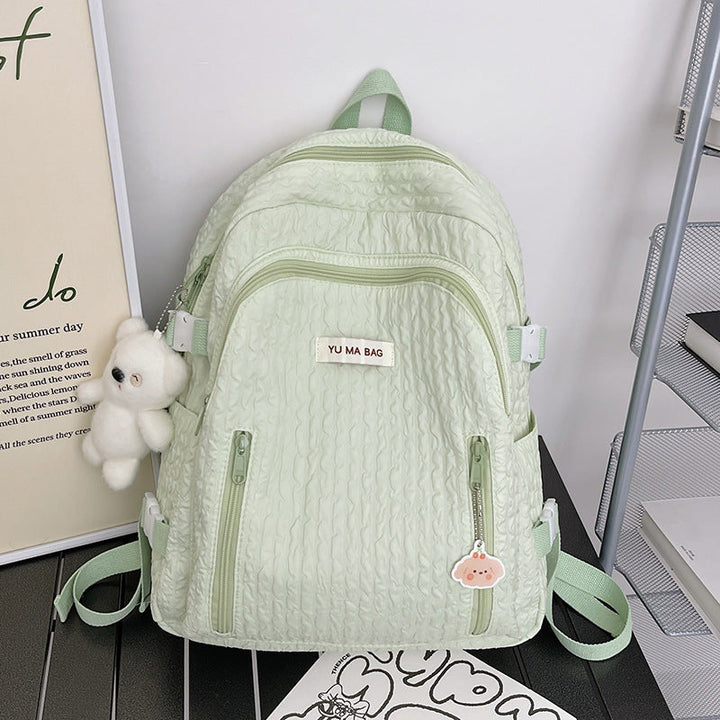 Textured Multi-Compartment Backpack