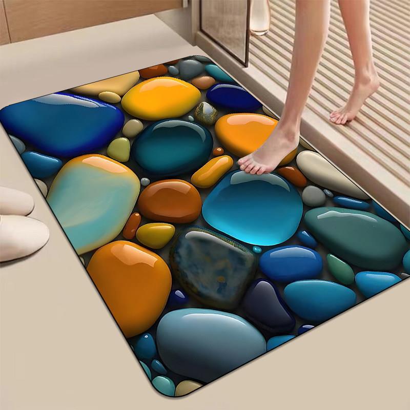 Natural Stone Patterned Bath Mat Kalsten