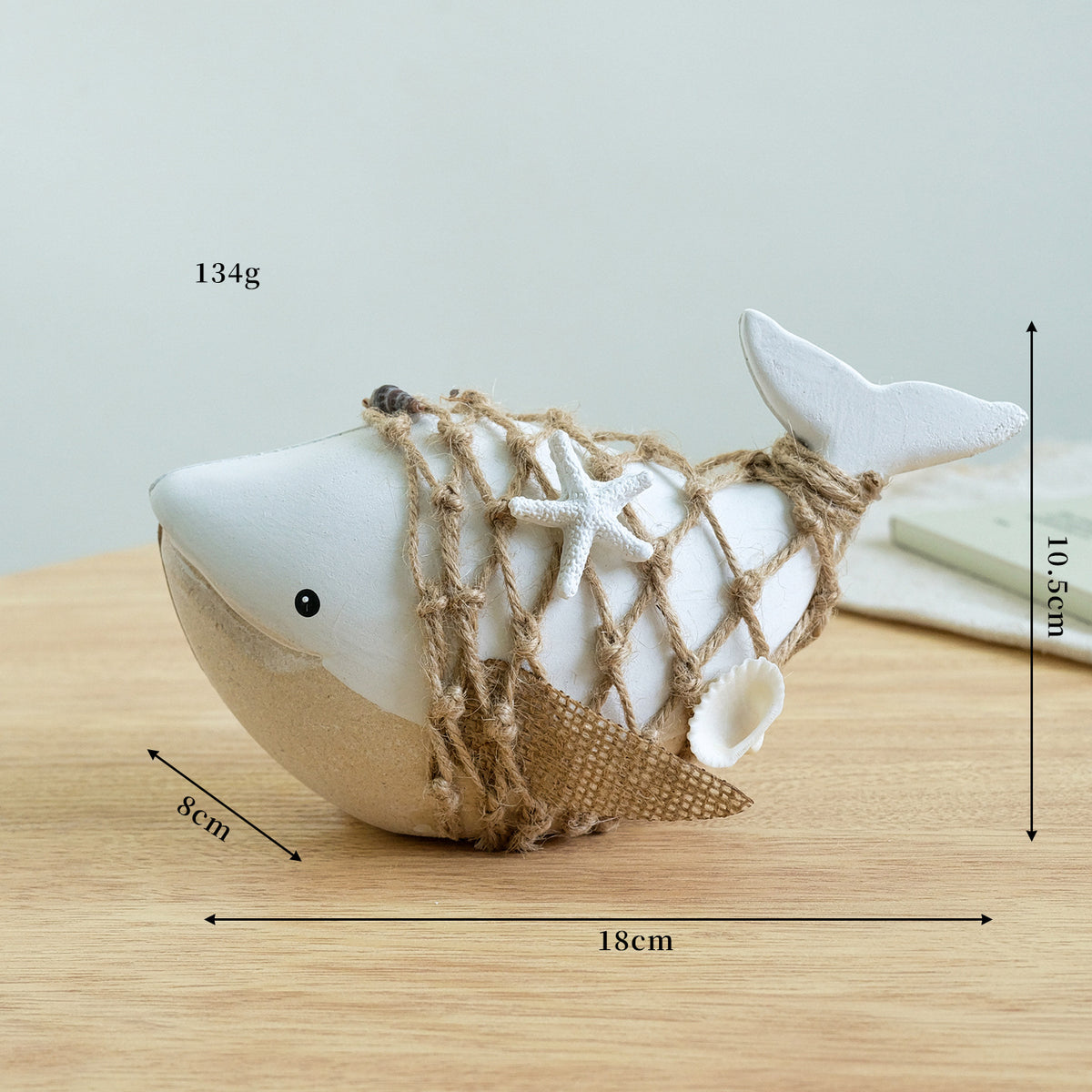 Decorative Whale Figurine Accent