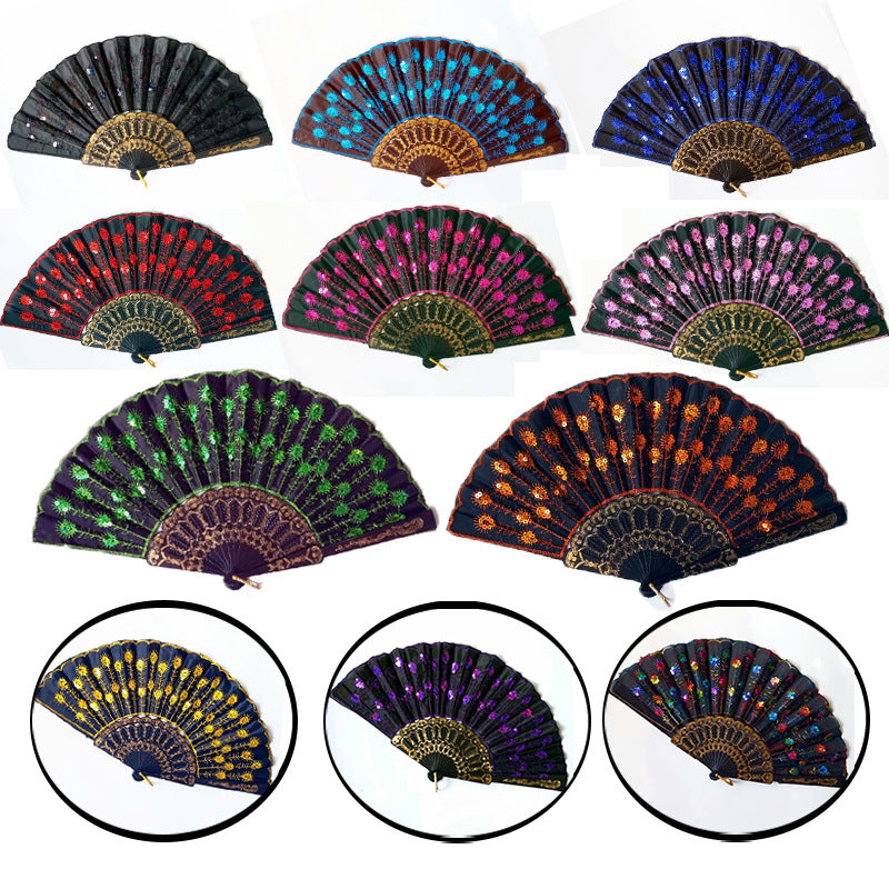 Women's high-quality lace fan with artistic floral motifs Kalsten