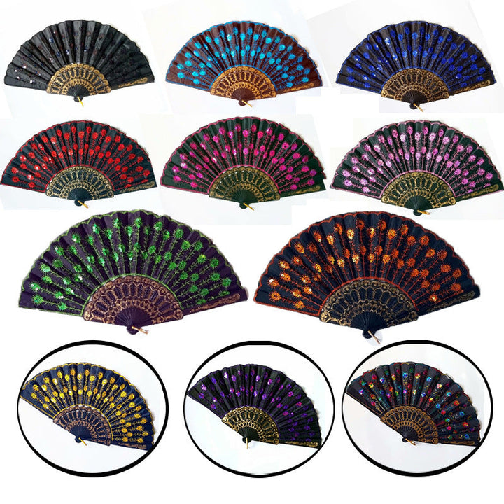 Women's high-quality lace fan with artistic floral motifs Kalsten
