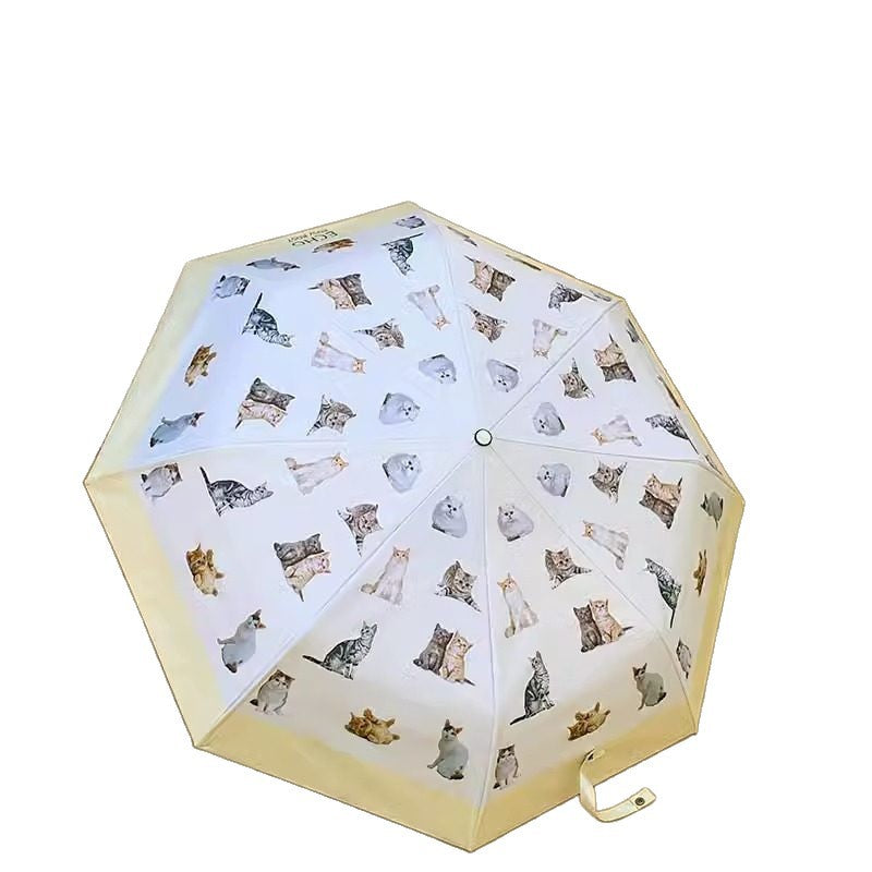 Ladies folding umbrella with playful animal design Kalsten