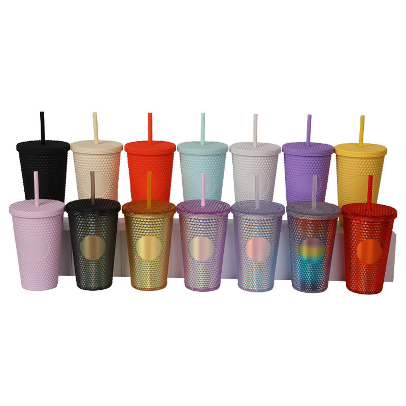 Unisex plastic drinking cup with textured design Kalsten