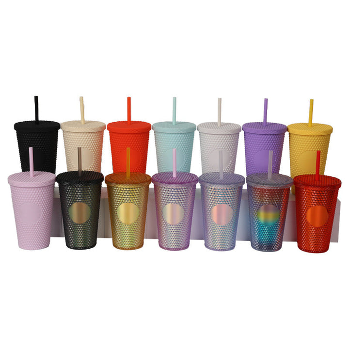 Unisex plastic drinking cup with textured design Kalsten