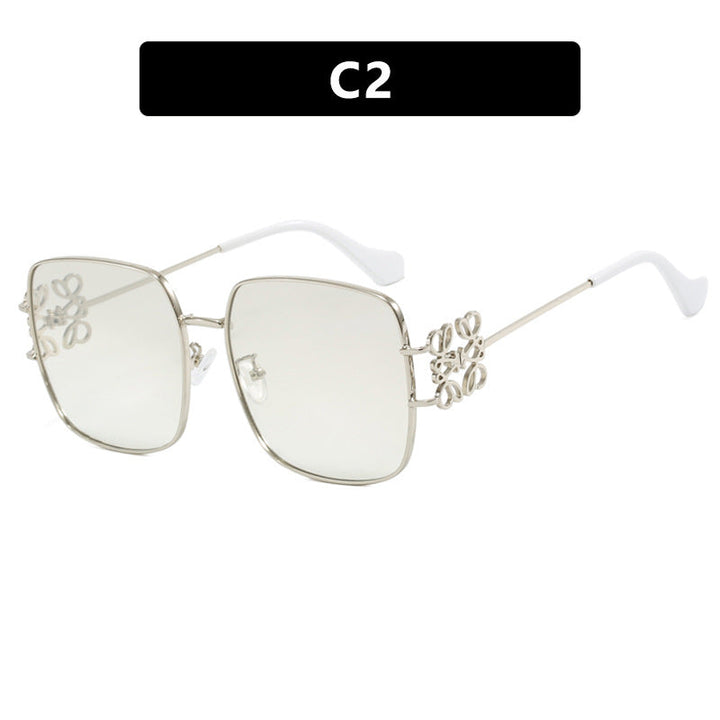 Ladies square sunglasses with delicate design and luxurious metal frame Kalsten