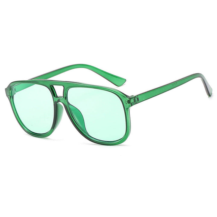 Women's fashionable sunglasses with transparent frame and blue lenses Kalsten