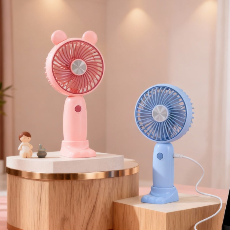 Ladies portable handheld fan with LED function and ergonomic design Kalsten