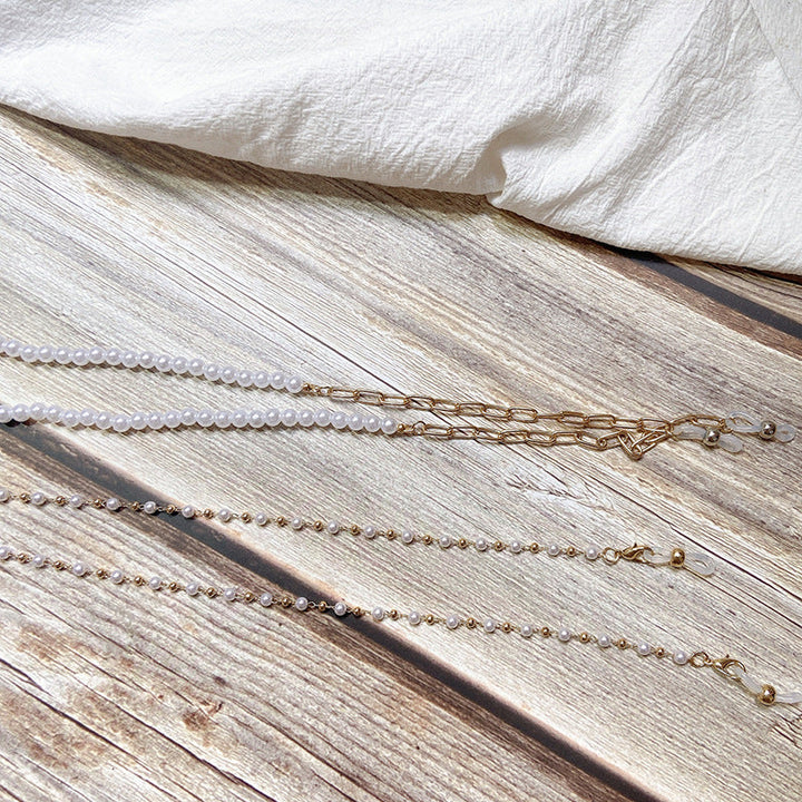 Pearl jewelry chain with golden link chain Kalsten