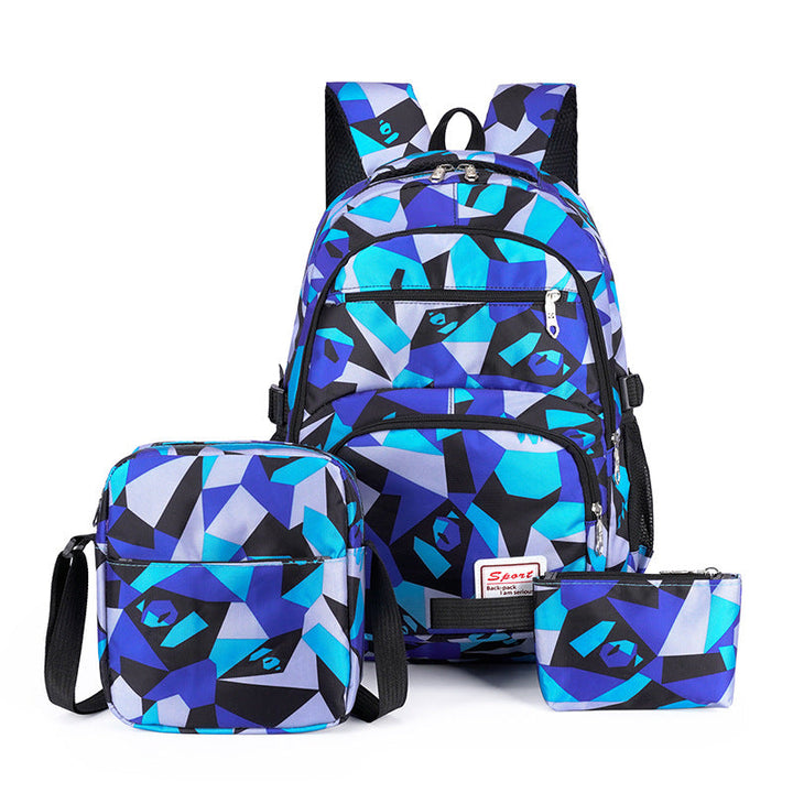 Versatile backpack set with creative geometric patterns Kalsten