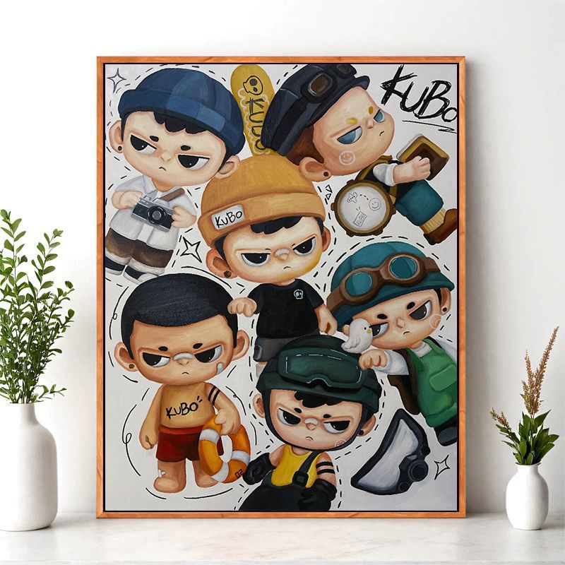 Cartoon Character Wall Art Print Kalsten