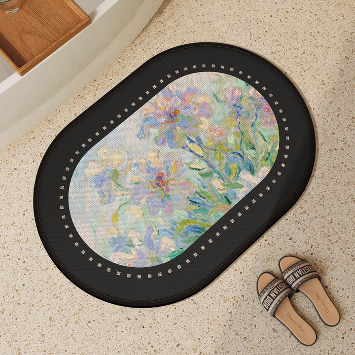 Floral Print Bath Rug