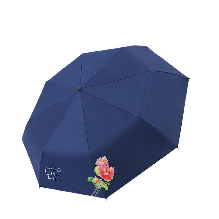 Women’s Folding Umbrella with Elegant Floral Design Kalsten