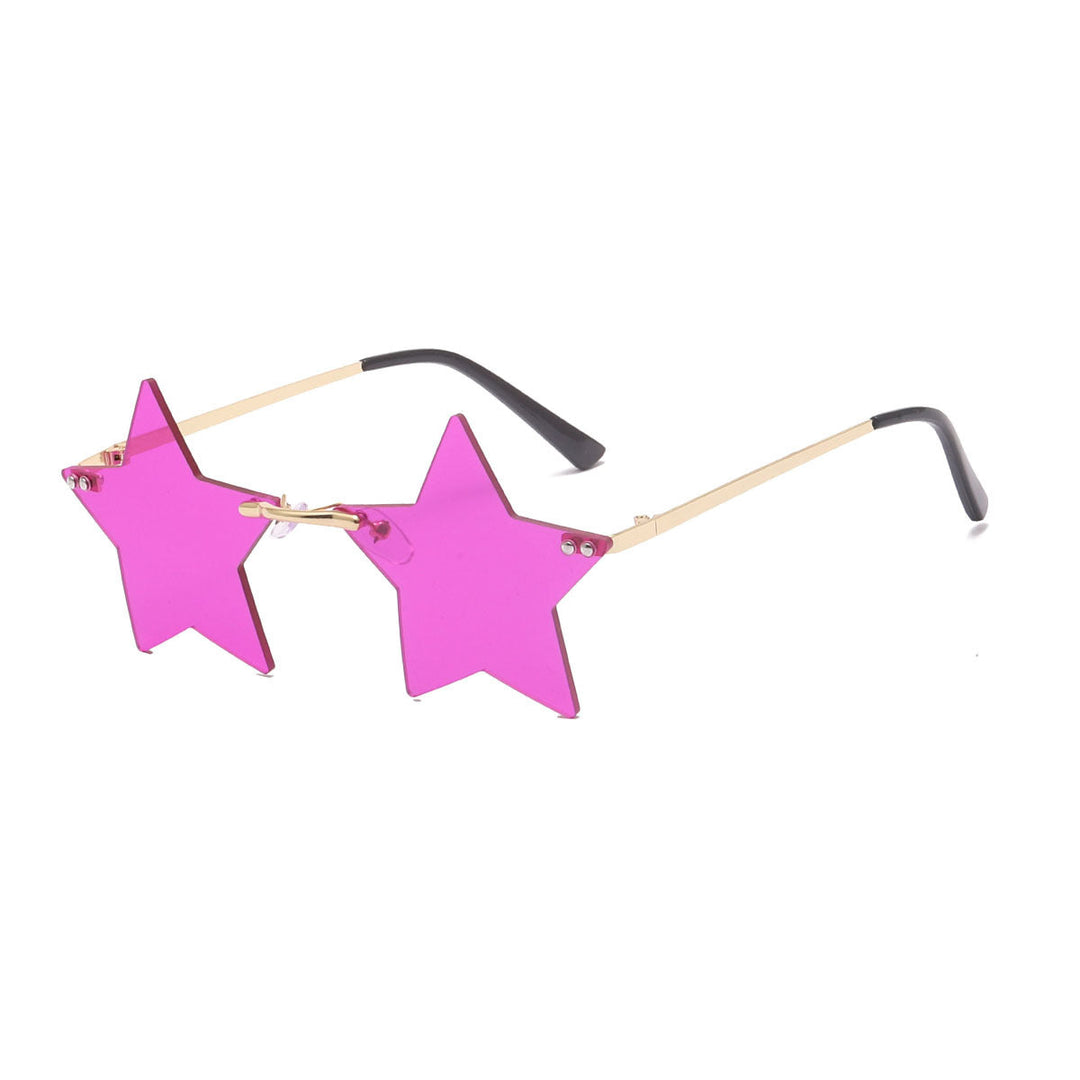 Women striking sunglasses with star-shaped frame and gradient lenses Kalsten