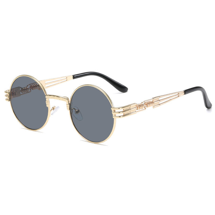 Women's Retro-Inspired Round Sunglasses with Unique Metal Frame Kalsten