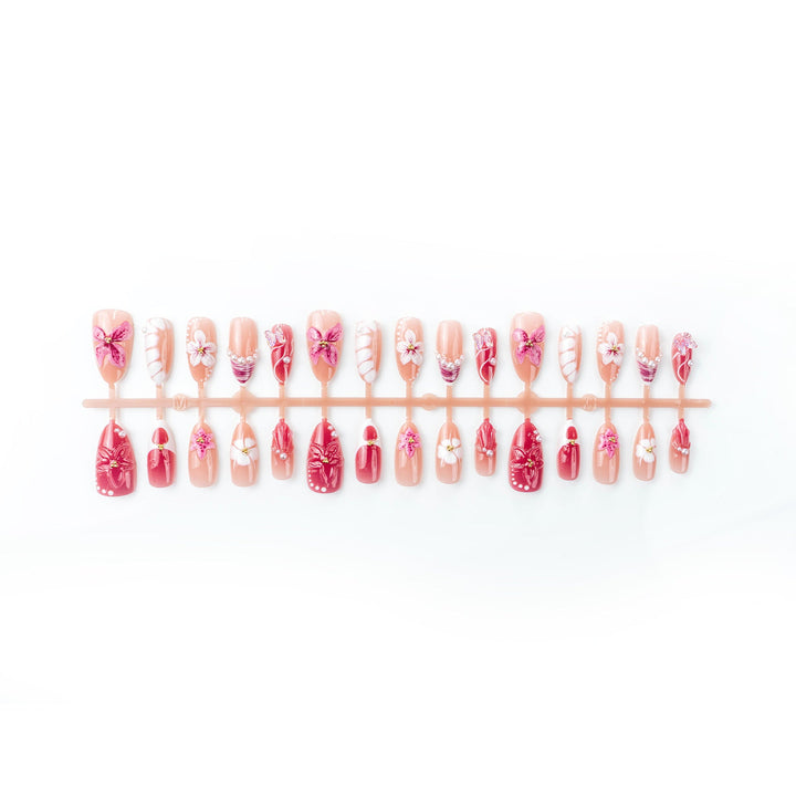 Detailed Floral Design Press-On Nails Kalsten