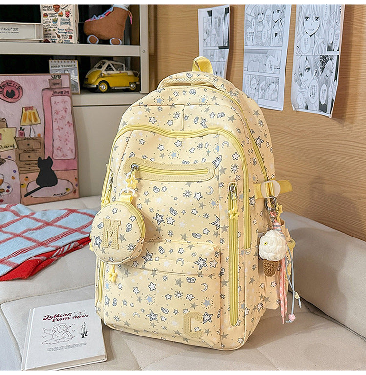 Charming Star-Embellished School Backpack