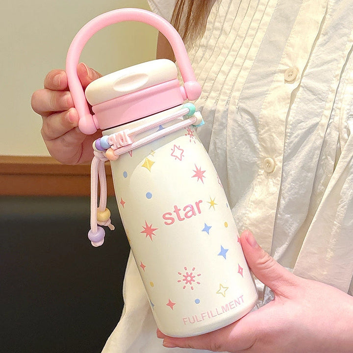 Women’s creative drinking bottle with funny design and practical cord Kalsten