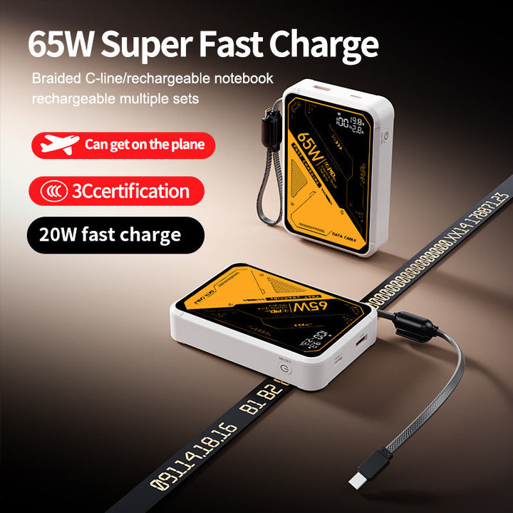 Portable high-performance charger with intelligent USB-C port and digital display Kalsten