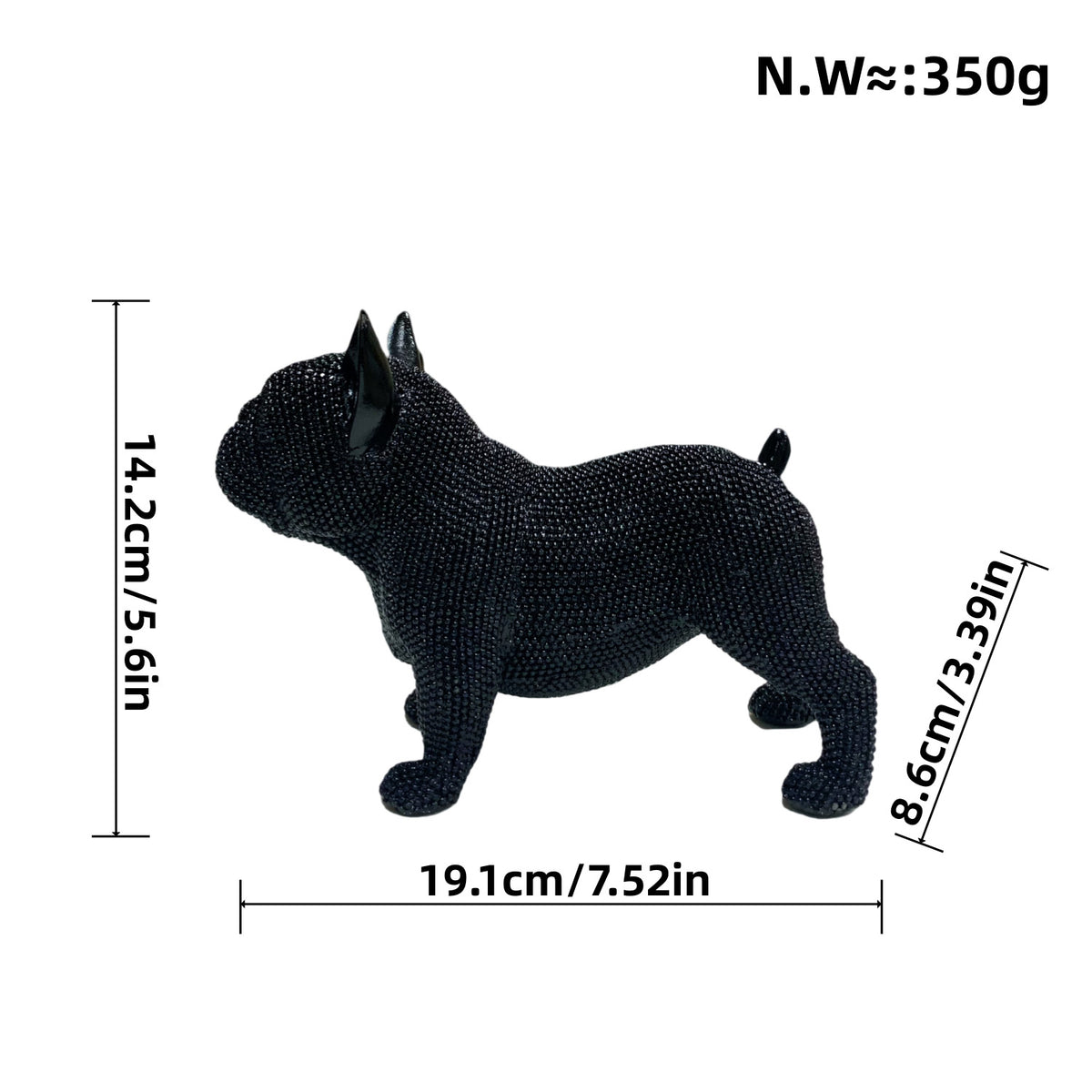 Decorative French Bulldog Sculpture Acalora